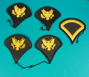 5 US Army Specialist Rang Patches bestickt 3" Adler Streifen Fackel SCHÖN - Bild 1 von 12