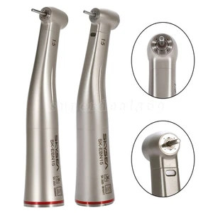 SKYSEA Dental Fiber Optic 1:5 LED/Non LED Contra Angle Electric Handpiece 4Spray - Picture 1 of 28