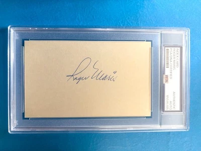 Roger Maris - NY Yankees  Auto Signed 3x5 Signed Index Card - Image 1 of 2