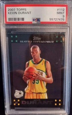 Kevin Durant 2007 Topps #112 PSA 9 Black Border ROOKIE RC Future HOF 👀✅🤯 Foto 1 de 4