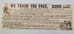 1900 Original Ad Gray & Co. Plating Works Cincinnati, OH - Picture 1 of 1
