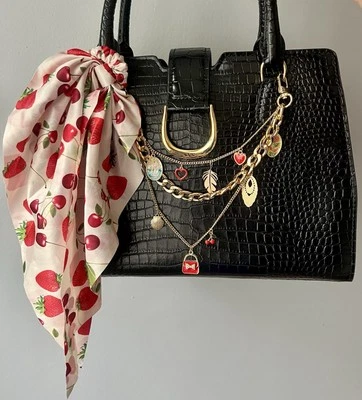 Bag Charms Handbag Chain Accessory Unique Original Bag Jewelry With Headscarf - Image 1 of 4