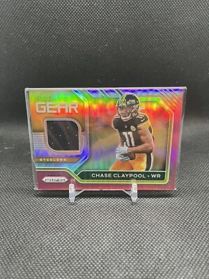 2020 Panini Prizm Chase Claypool Rookie Gear Pink Prizm Rookie Card RC #25 Mint - Image 1 of 2