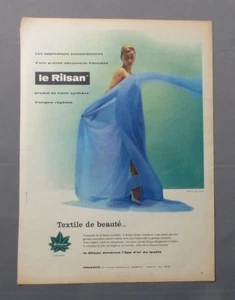 PUB PUBLICITE ANCIENNE ADVERT CLIPPING 260917 TISSUS LE RILSAN TEXTILE DE BEAUTE - Picture 1 of 1