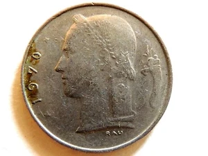 1970 Belgium One (1) Franc Coin Dutch Text - Picture 1 of 4
