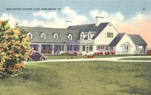 Burlington Country Club Vermont Linen Postcard - Picture 1 of 2