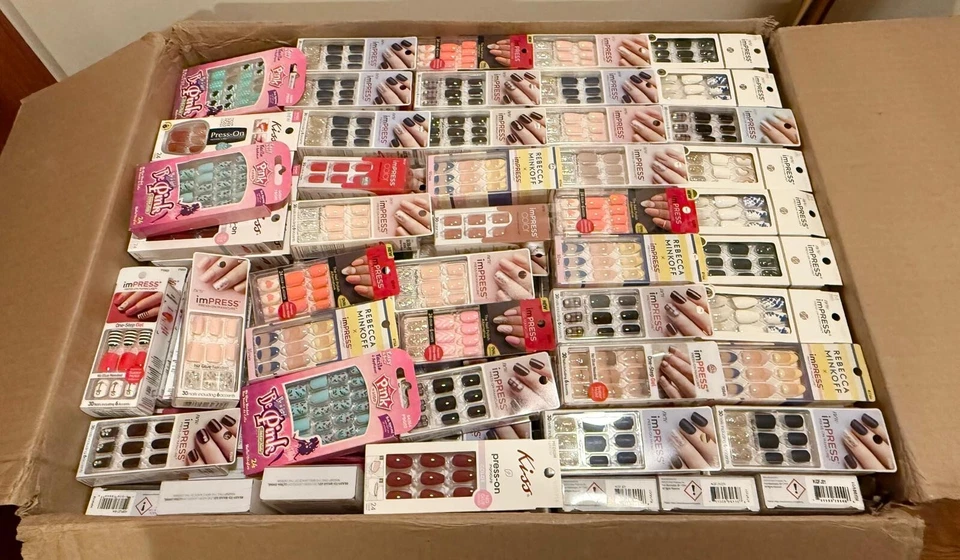 "Set of 100" Kiss imPRESS Nails Mixed LOT**NEW DESIGNS**** CLOSEOUT–Deal# 55**** - Image 1 of 4