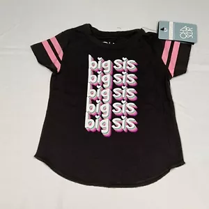 Big Sis Graphic Toddler T-Shirt Size 3 By Chaser Brown & Pink NWT - Picture 1 of 7