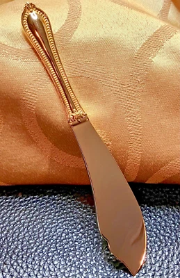 International Silver Co. - Yorkshire Bead-24k 镀金 - 6.50 英寸黄油刀 — 第 1/4 张图片