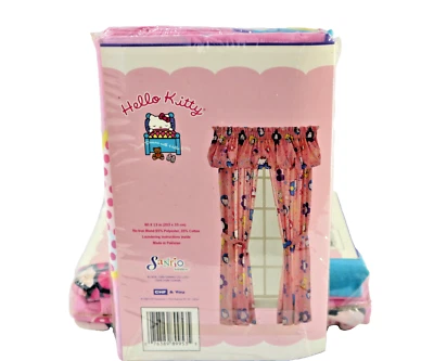 Hello Kitty Pole Top draperies with Blouson Valance Set | Sanrio - Image 1 of 4