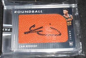 2019-20 PANINI ROUNDBALL JUMBO BLACK ROOKIE CAM REDDISH #D 1/1 BALL SIGNED RC - Picture 1 of 2