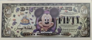 2005  50th Anniversary Disney Dollar Mickey Mouse "A" Series $50 Note - Picture 1 of 2