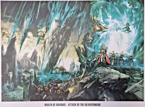 Tienda Aniversario Impresión A3 Ira de Magnus Ataque de las Torres Plateadas con Texto - Imagen 1 de 1