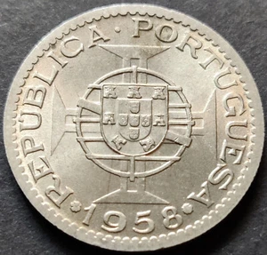 India Portuguese, 3 Escudos, 1958, KM# 34, Cu/Ni Coin (B-847) - Picture 1 of 2