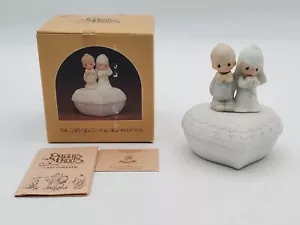 Vintage Precious Moments 1981 'The Lord Bless You' E-7167 Bride & Groom Box - Picture 1 of 10