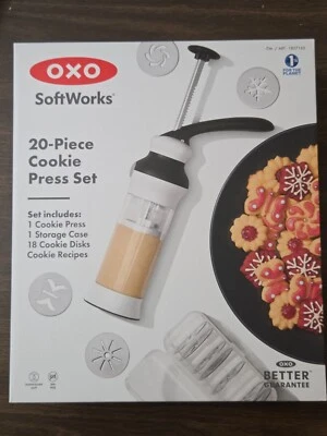 NUEVO OXO SoftWorks Juego de Prensa para Galletas 20 Piezas (1 Prensa para Galletas 1 Estuche de Almacenamiento 18 Discos) Foto 1 de 4