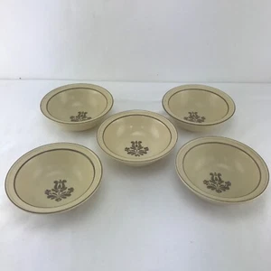 Set of 5 Vintage Pfaltzgraff Village 6.25" Cereal Bowls Tan Brown - Picture 1 of 7