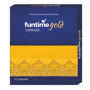 Funtime Gold Capsules 10 Capsules Each  Natural Stamina & Sex Booster- Pack of 2 - Picture 1 of 3