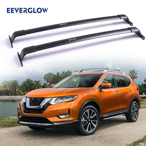 220 LBS Roof Rack Cross Bars Fit for Nissan Rogue 2014-2020 Black Carrier Bars - Picture 1 of 19