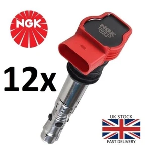 12x NGK U5014 Ignition Coil Packs For Audi VW Porsche Coil On Plug GENUINE NEW - Picture 1 of 5