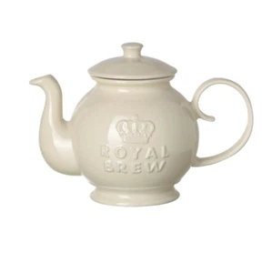 Stow Green Majestic Royal Brew Embossed Teapot - Stoneware - Cream - 1L - Picture 1 of 1