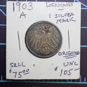 1903-A Germany 1 Mark – Uncirculated – Silver - Picture 1 of 3