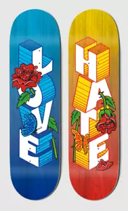Madrid x Mark Ward - Skateboard Deck - Love Or Hate Sided - Sold Singularly - Picture 1 of 4