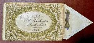 Copertina donna San Valentino 1856 in rilievo fatta in casa, con poesia in stoffa attaccata. - Foto 1 di 3