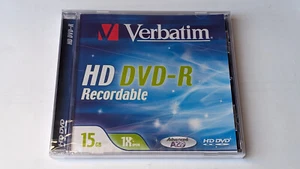 Verbatim HD DVD Recordable Media - HD DVD-R - 1x - 15 GB - 1 Pack Jewel Case - Picture 1 of 2