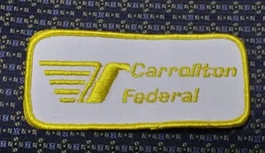 RARE CARROLLTON FEDERAL (BANK??) Sew-On Patch  - Picture 1 of 2