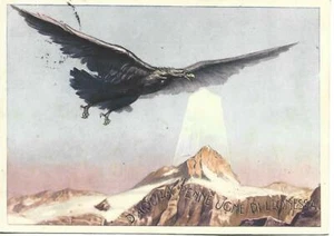 1938 ITALY FASCIST PROPAGANDA 9 ALPINE REGIMENT  THE EAGLE - Picture 1 of 2
