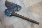 BROAD HEWING AXE - Offset Wood Handle - Hand Forged - 25" long - 11 3/8" Blade
