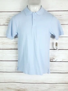 Dockers Boys Polo Shirt Size L 14-16 Light Blue Short Sleeves School Uniform - Picture 1 of 5