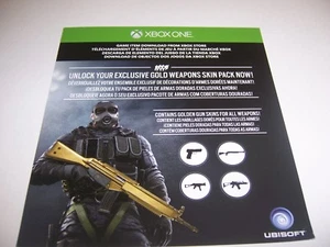Rainbow Six Siege Gold Weapons Skin Pack Day One DLC für Xbox One - Bild 1 von 1
