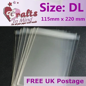 500 - DL Cello Bags Self Seal for Greeting Cards - Picture 1 of 1