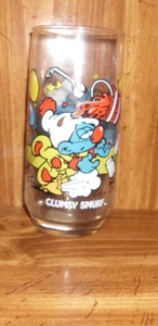 Vintage Clumsy Schlumpf Vintage 1982 Peyo 6" Trinkglas Wallace Berrie - Bild 1 von 1