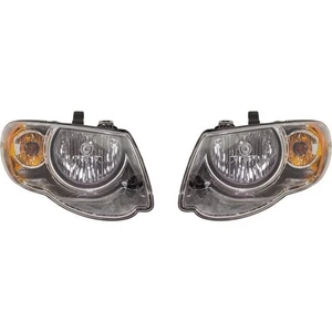Par de faros para Chrysler Town & Country 2005 2006 2007 conductor y pasajero DOT - Imagen 1 de 5
