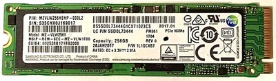 MZ-VLW2560 Samsung Lenovo 00UP436 M.2 2280 NVMe PM961 Solid State Drive #126 - Image 1 of 4