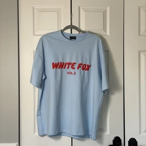 White Fox Boutique Offstage Oversized Tee Ice Pop Light Blue Size M/L NWT - Picture 1 of 10