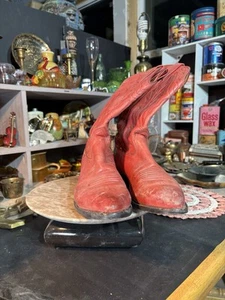 Vintage Women’s Super Craft Red Cowboy Boots Size 4d - Picture 1 of 6