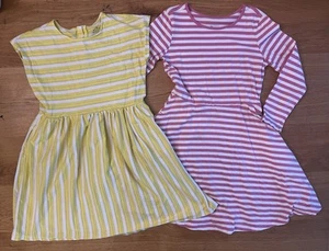 (Set Of 2) Primary Striped Dresses, Size 10, 100% Cotton - Picture 1 of 9