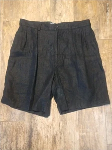 Polo Ralph Lauren Herren Tyler Shorts 100% Leinen Plissee Freizeit Gr. 35 schwarz - Bild 1 von 4