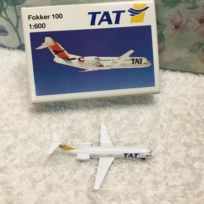 Schabak 1:600 TAT (France) Fokker 100 Die Cast 1:600 Model 940/150 Germany EUC - Image 1 of 4