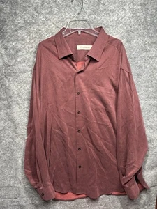 Tommy Bahama Mens Shirt Extra Extra Large Crimson Crystal Bay Silk Blend 2XL New - Picture 1 of 13