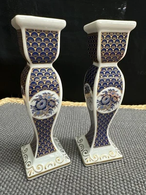 Par de candelabros de porcelana estilo bohemio Foto 1 de 4