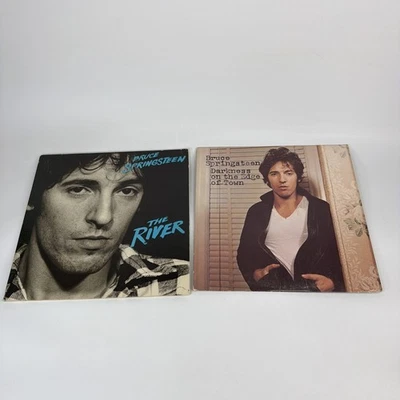 Bruce Springsteen The River And Darkness Edge Town  Vinyl Record LP Lot - Image 1 of 4