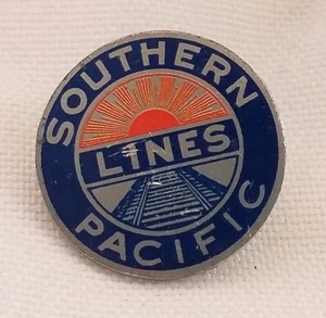 Railroad Hat/ Tie Pin Train Pinback "Southern Pacific Lines" Sundance Marketing - Picture 1 of 6