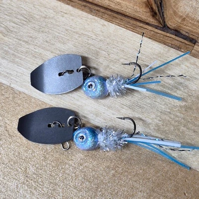 Plantillas de mierda Micro Bladed BFS 1/8 oz. Pack de 2 opciones de color atados a mano Foto 1 de 4