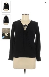 Barneys New York 100% silk black Blouse 0 - Picture 1 of 5