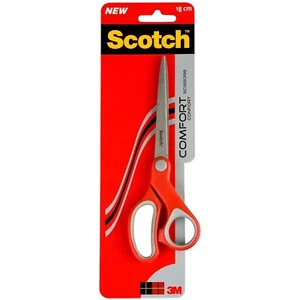 Scotch Comfort Scissors 18cm Ideal for Precise Cutting for Everyday Use Red 1910 - Picture 1 of 5